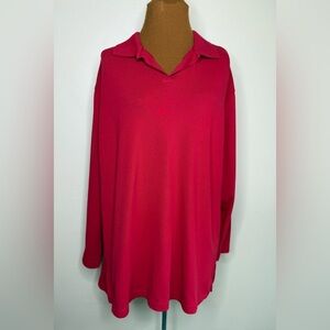 Bechamel Rich Red Knit Top Long Sleeve Size Large